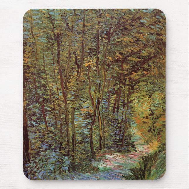 Pfad im Wald von Vincent van Gogh Mousepad (Vorne)