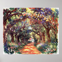 Pfad unter der Rose Trellises Giverny