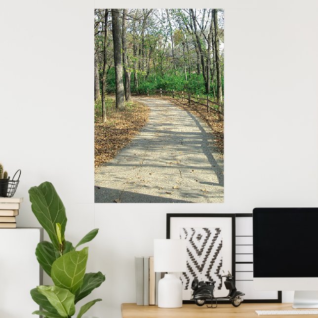 Pfad Weniger befahrener Fotodruck Poster (Heimbüro)