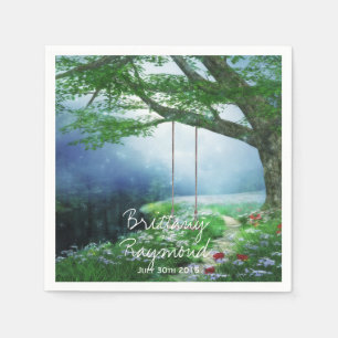 PFAD ZU FEIERN WALDUND STREAM PAPIER NAPKINS SERVIETTE