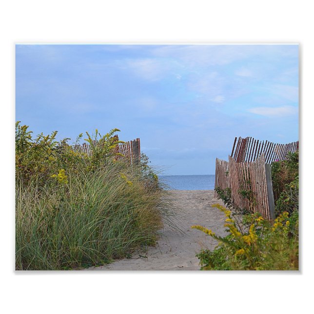Pfad zum Beach-Foto Fotodruck (Vorne)