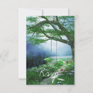 PFAD ZUM FEIERN VON WOODLAND STREAM WEDING RSVP