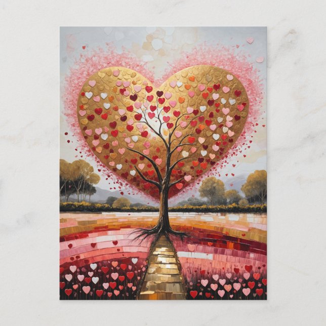 Pfad zum Herzen Feiertagspostkarte (Vorderseite)