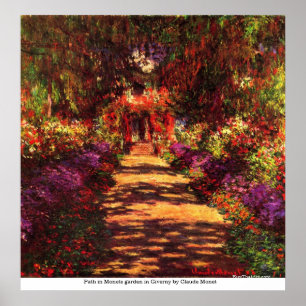 Pfad zum Monetgarten von Claude Monet Poster