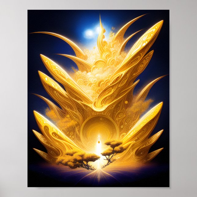 Pfad zwischen dem Baumposter Poster (Vorne)