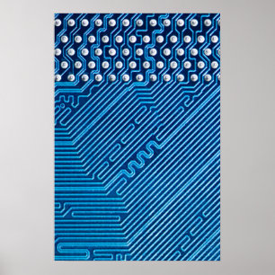 Pfade auf einer Computerplatte Poster