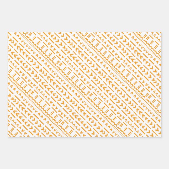 Pfade des afrikanischen Sonnenblumenmusters Geschenkpapier Set (Vorderseite)