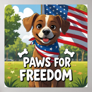 Pfade für Freiheit festes Dog Poster drucken