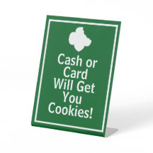 Pfadfinder- Bargeld oder Karte für Cookies Standze