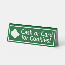 Pfadfinder- Bargeld oder Karte für Cookies Standze Tischaufsteller