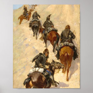 Pfadfinder besteigen einen Berg Frederic Remington Poster