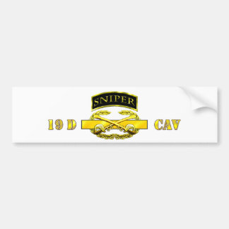 Pfadfinder des Scharfschütze-Vorsprungs-19D Cav Autoaufkleber