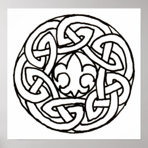 Pfadfinder-Knotendruck Poster