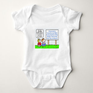 Pfadfinder willigen tapfere vertrauenswürdige baby strampler