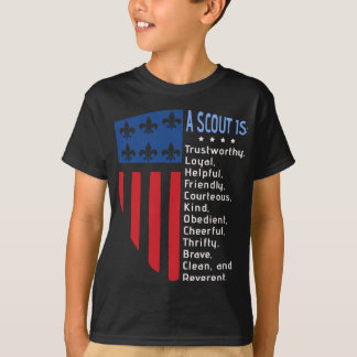 Pfadfindergesetz, US-amerikanische Flag-Pfadfinder T-Shirt