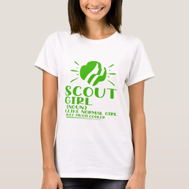 Pfadfindermädchen wie normale Mädchen nur viel Coo T-Shirt (Vorderseite)