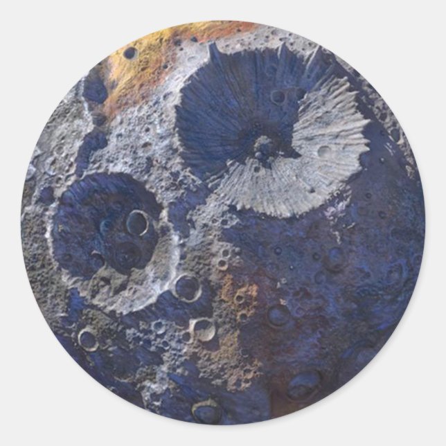 Pfadfindermission bei Asteroiden 16 Psyche Runder Aufkleber (Vorderseite)