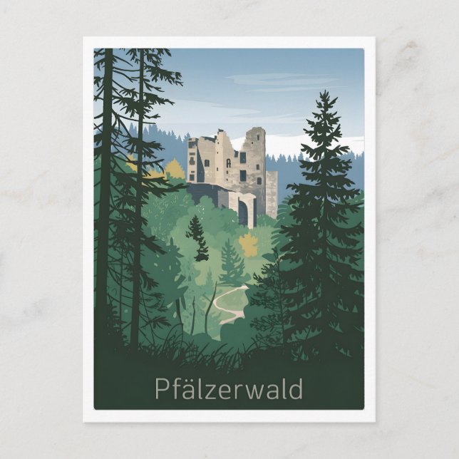 Pfälzerwald Pfalzwald Deutschland Vintag Postkarte (Vorderseite)