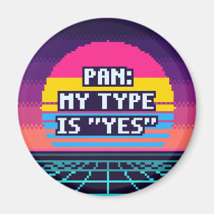 Pfanne: Mein Typ ist Ja Stolz Pixel Magnet