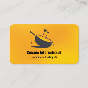 Pfannenabbildung Kulinarik Restaurant Visitenkarte