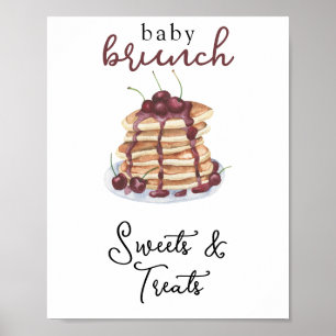 Pfannkuchen Baby Shower Süßigkeiten und Leckereien Poster