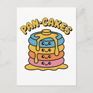 Pfannkuchen Lustiger pansexueller LGBTQ Lustiger P Feiertagspostkarte