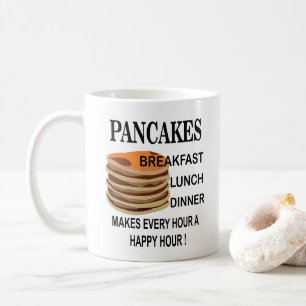 Pfannkuchen machen jede Stunde einen glücklichen P Kaffeetasse