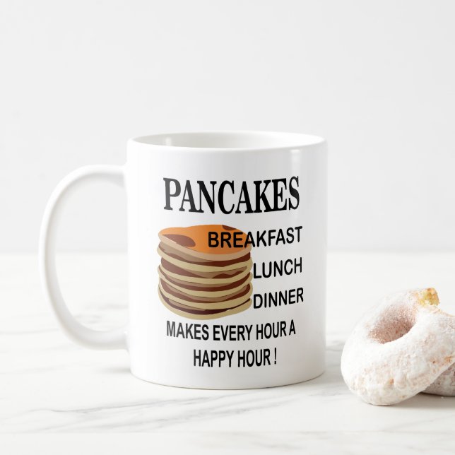 Pfannkuchen machen jede Stunde einen glücklichen P Kaffeetasse (Mit Donut)