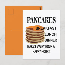 Pfannkuchen machen jede Stunde einen glücklichen P Postkarte