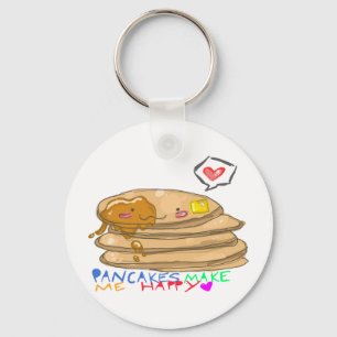 Pfannkuchen machen mich glücklichen schlüsselanhänger