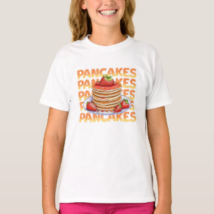Pfannkuchen mit Erdbeeren überzogen T-Shirt