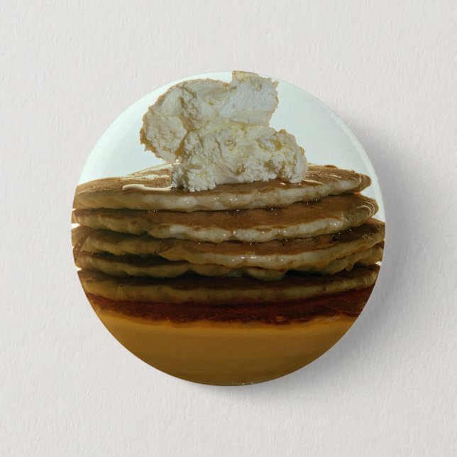 Pfannkuchen mit gepeitschter Butter Button (Vorderseite)