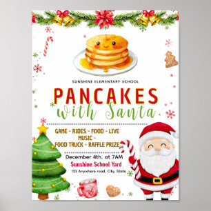 Pfannkuchen mit Weihnachtsmann-Fundraising-Flugbla Poster