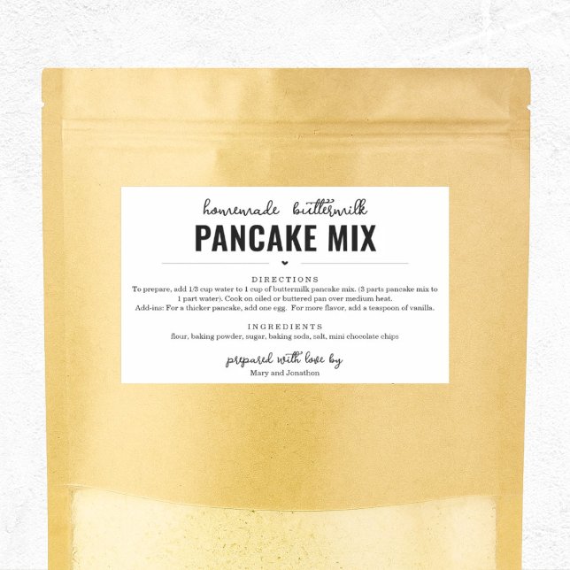 Pfannkuchen-Mix-Geschenk-Etikett Rechteckiger Aufkleber (Von Creator hochgeladen)