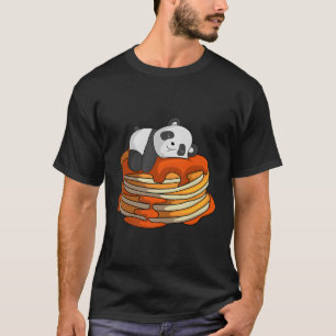 Pfannkuchen Panda Auf Waffel Frühstück Flapjack Ho T-Shirt