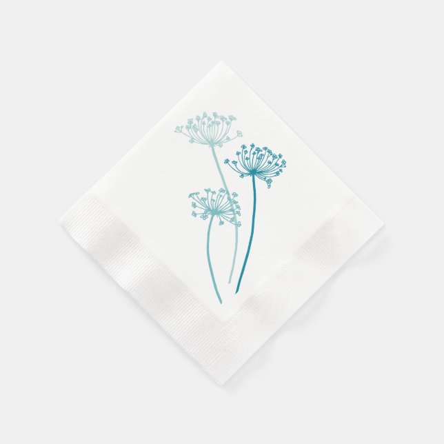 Pfannkuchen, Petersilie, aquamarine Papierserviett Serviette (Ecke)