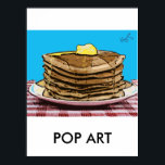 Pfannkuchen, POP ART Poster<br><div class="desc">POP ART PANCAKES MACHEN EINE GROSSE POSTER,  NOTE CARD ODER TASSE.</div>