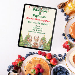 Pfannkuchen & Pyjama-Feiertagsgeburtstag Einladung
