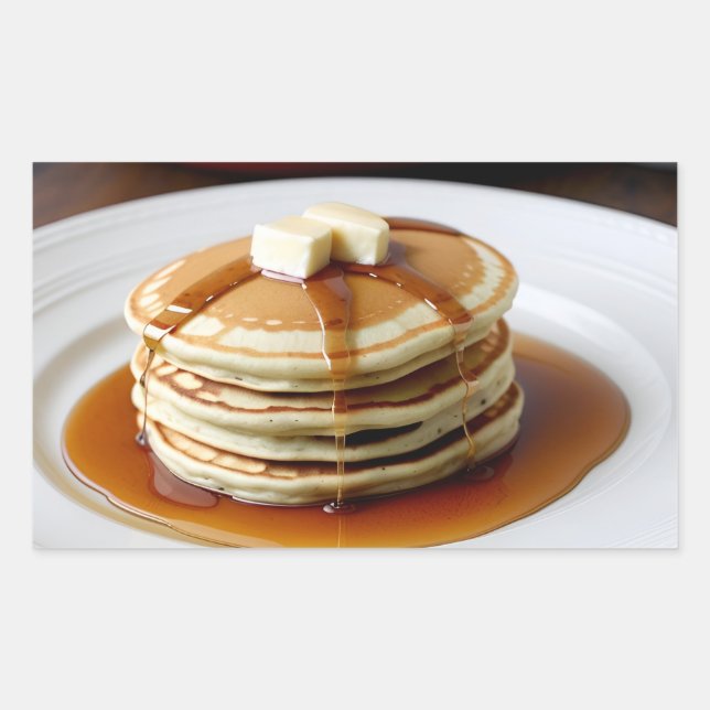 Pfannkuchen Rechteckiger Aufkleber (Vorderseite)