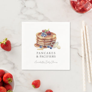 Pfannkuchen & Schnuller Graue Babyparty Serviette
