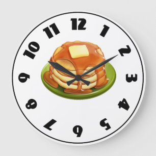 Pfannkuchen-Uhr Große Wanduhr