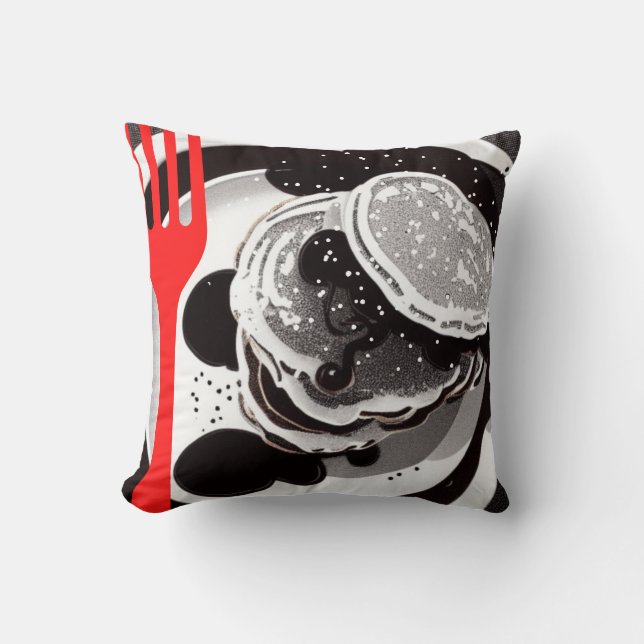 Pfannkuchen und Gabelknochen Kissen (Vorderseite)