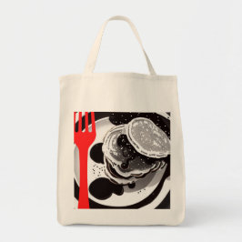 Pfannkuchen und Gabeltasche Tragetasche