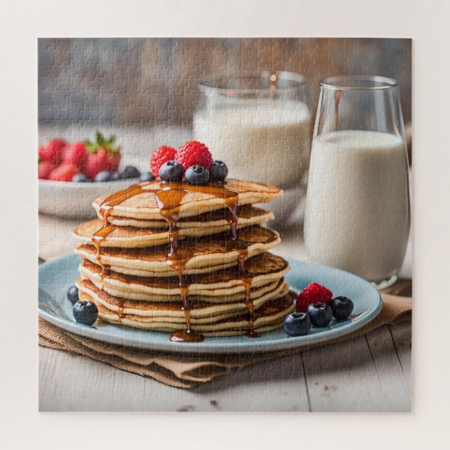 Pfannkuchen und Milch (Vertikal)