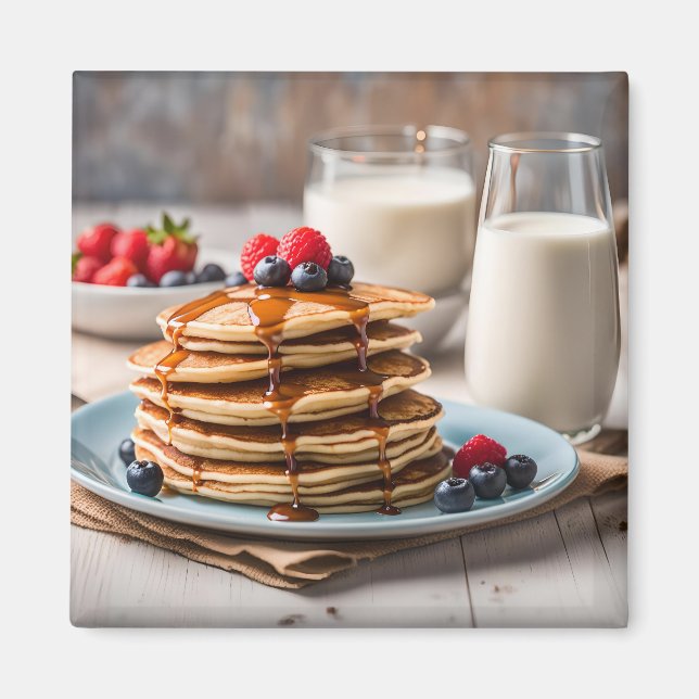Pfannkuchen und Milch Magnet (Vorne)