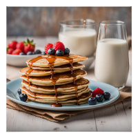 Pfannkuchen und Milch