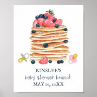 Pfannkuchen und Schnuller Babydusche Begrüßung