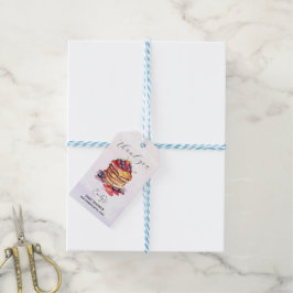 Pfannkuchen und Schnuller Brunch Babydusche Geschenkanhänger