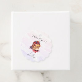 Pfannkuchen und Schnuller Brunch Babydusche Geschenkanhänger