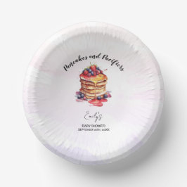 Pfannkuchen und Schnuller Brunch Babydusche Pappteller
